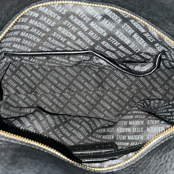 Steve Madden Black Satchel with Gold Accents - Picture 2 of 4